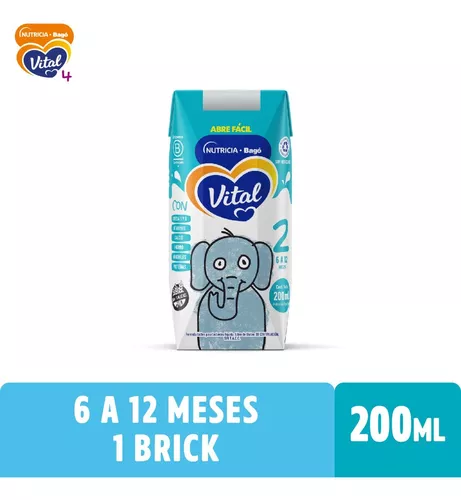 Imagen 1 de 7 de Leche de fórmula líquida Vital 2 (6 a 12 meses) - Brick de 200 mL