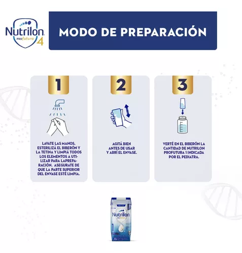 Imagen 4 de 5 de Leche de fórmula líquida Nutrilon 1 Profutura (0 a 6 meses) x 24 bricks de 200ml