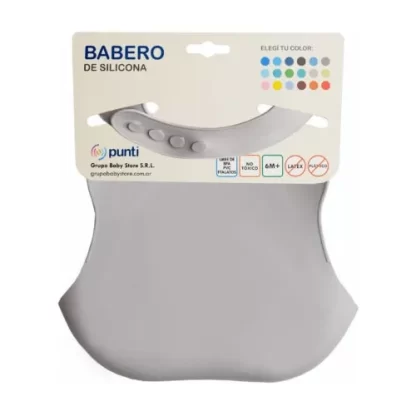Imagen 2 de 3 de Babero Bebe Silicona Textura Suave Con Bolsillo Impermeable