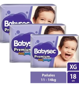 Imagen destacada de Combo X3 Pañales Babysec Premium Violeta M G Xg Xxg