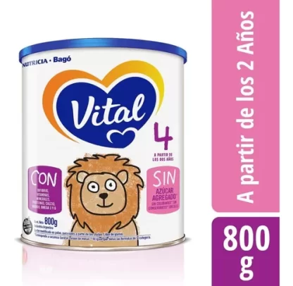 Imagen 6 de 6 de Leche en polvo Vital 4 (a partir de los 2 años) - Lata de 800 grs