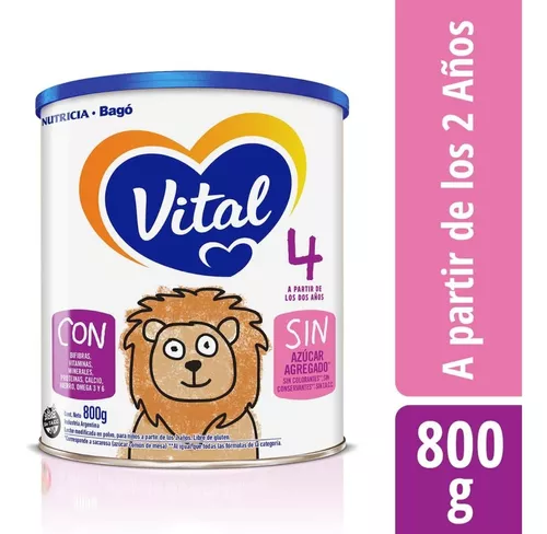 Imagen 6 de 6 de Leche en polvo Vital 4 (a partir de los 2 años) - Lata de 800 grs