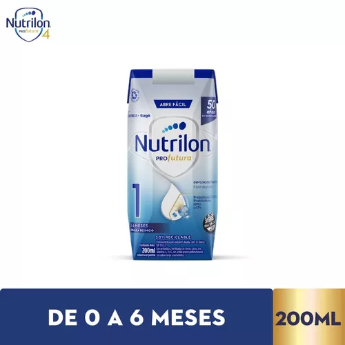 Imagen 1 de 3 de Leche de fórmula líquida Nutrilon 1 Profutura (0 a 6 meses) - Brick de 200 ml