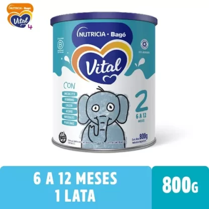 Imagen 1 de 5 de Leche en polvo Vital 2 (6 a 12 meses) - Lata 800g