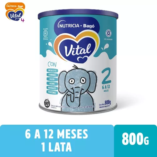 Imagen 1 de 5 de Leche en polvo Vital 2 (6 a 12 meses) - Lata 800g