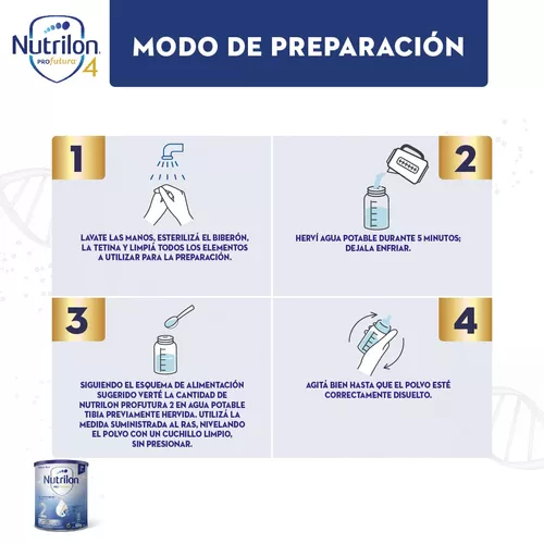 Imagen 3 de 3 de Leche en polvo Nutrilon Profutura 2 en lata de 1 de 800g - 6  a 12 meses