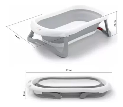 Imagen 3 de 4 de Bañera Bebe Plegable + Asiento Soporte Reductor + Termometro