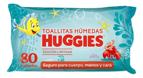 Imagen 2 de 3 de Toallitas Húmedas 4 en 1 Huggies Versión La Sirenita x 80 unidades