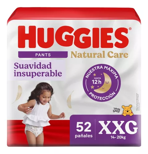 Imagen 1 de 1 de Pañales Huggies Natural Care Pants XXG x 52 unidades