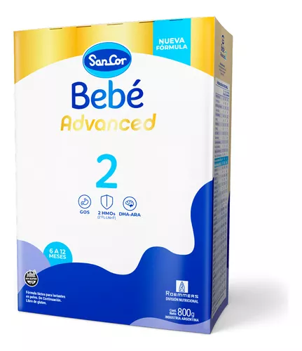 Imagen 2 de 3 de Leche en polvo Sancor Bebé Advanced 2 (Caja x 800gs)