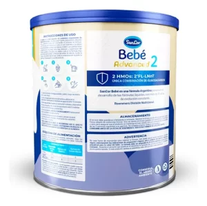Miniatura 2 de 5 de Leche en polvo SanCor Bebe Advanced 2 (Lata x 800g)