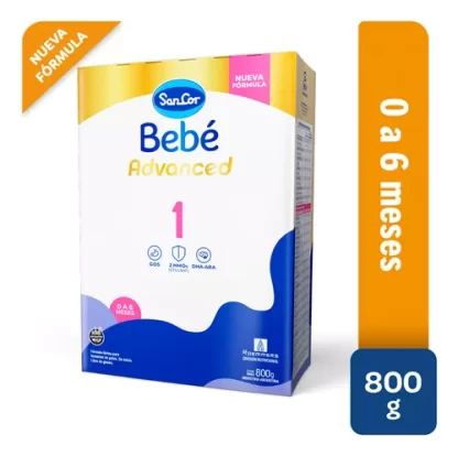 Imagen 1 de 3 de Leche en polvo SanCor Bebé Advanced 1 (Caja de 800gs)
