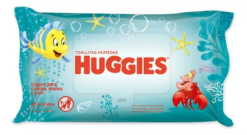 Imagen 3 de 3 de Toallitas Húmedas 4 en 1 Huggies Versión La Sirenita x 80 unidades