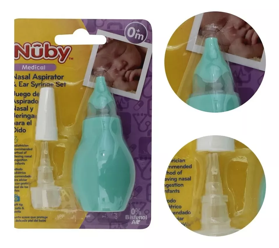 Imagen 7 de 7 de Nuby Aspirador Nasal Y Jeringa Para Oído Cuidado Personal +0m