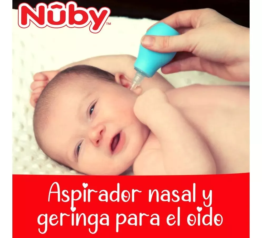 Imagen 5 de 7 de Nuby Aspirador Nasal Y Jeringa Para Oído Cuidado Personal +0m