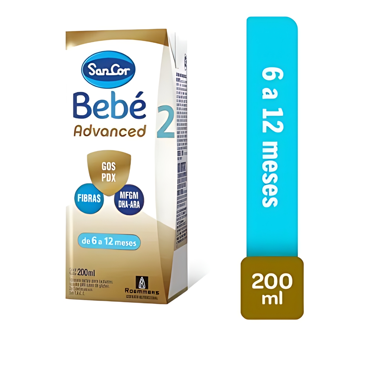 Imagen 3 de 3 de Leche SanCor Bebe Advanced 2 brick x 200ml (pack x12 unidades)