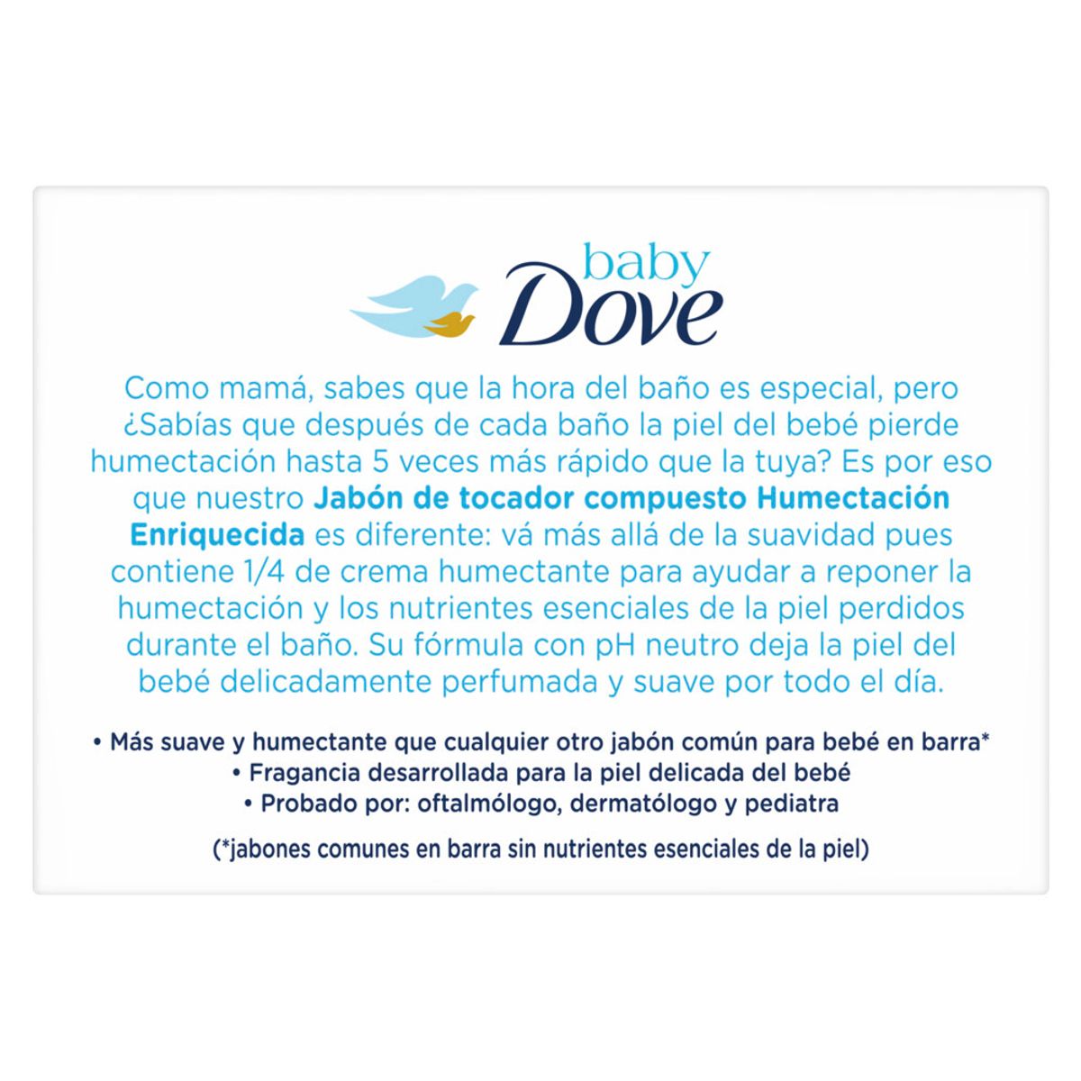 Imagen 3 de 5 de Jabón Para Bebe Dove Baby Humectación Enriquecida 75g