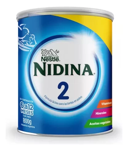 Imagen 1 de 1 de Leche en polvo Nestlé® Nidina 2 (Lata x 800 grs) Sabor tradicional