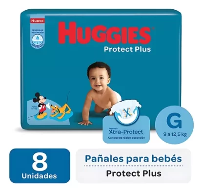 Imagen 3 de 3 de Combo Pañales Huggies Classic G x 60u + Protect Plus x 8u de regalo
