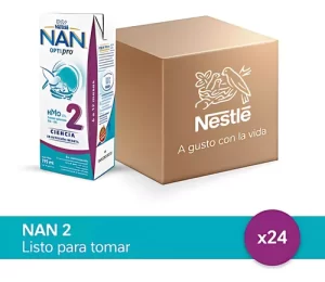 Miniatura 2 de 3 de Leche de fórmula líquida NAN Optipro 2 (24 bricks x 190mL)
