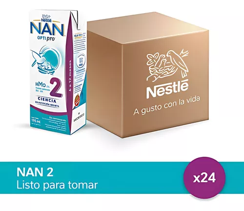 Imagen 2 de 3 de Leche de fórmula líquida NAN Optipro 2 (24 bricks x 190mL)