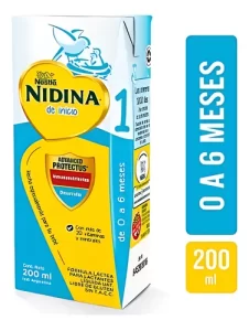 Miniatura 2 de 3 de Leche de fórmula Nidina 1 líquida (24 bricks x 200mL) 0-6 meses Nestle®