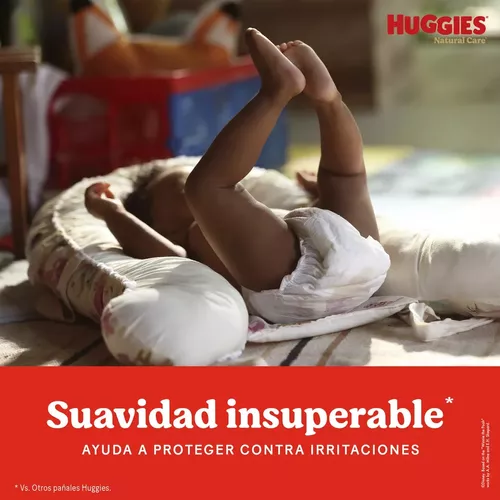 Imagen 6 de 7 de Combo Pañales Huggies Natural Care G x 60u + Toallitas húmedas La Sirenita 48u