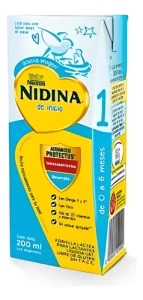 Miniatura 3 de 3 de Leche de fórmula Nidina 1 líquida (24 bricks x 200mL) 0-6 meses Nestle®