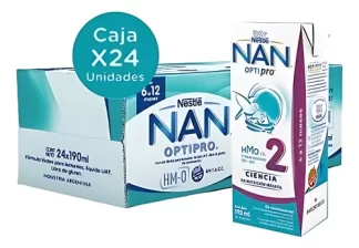 Imagen 1 de Leche Liquida Infantil Nestle Nan Optipro 2 Brick 190ml X24u