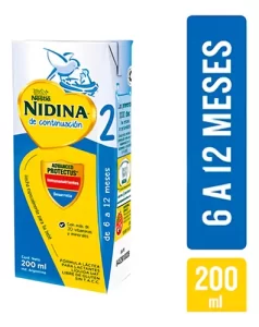 Miniatura 4 de 4 de Leche de fórmula Nidina 2 líquida (24 bricks x 200mL) 6-12 meses Nestle®