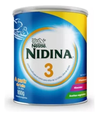 Imagen 1 de Leche Infantil Nidina 3 En Polvo X800g Sabor Maternizada