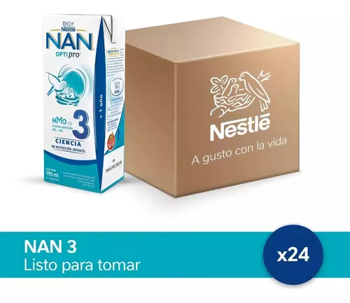 Imagen 2 de 5 de Leche de fórmula líquida NAN Optipro 3 (24 bricks x 190mL)