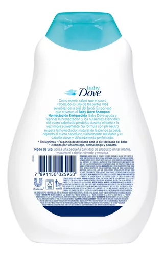 Imagen 6 de 6 de Shampoo Baby Dove Humectación Enriquecida x 400mL