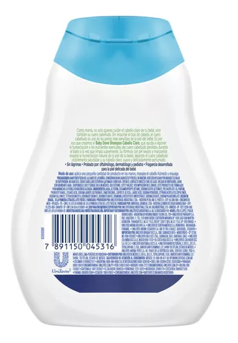 Imagen 2 de 4 de Shampoo Baby Dove Humectación Enriquecida Cabellos Claros x 200mL