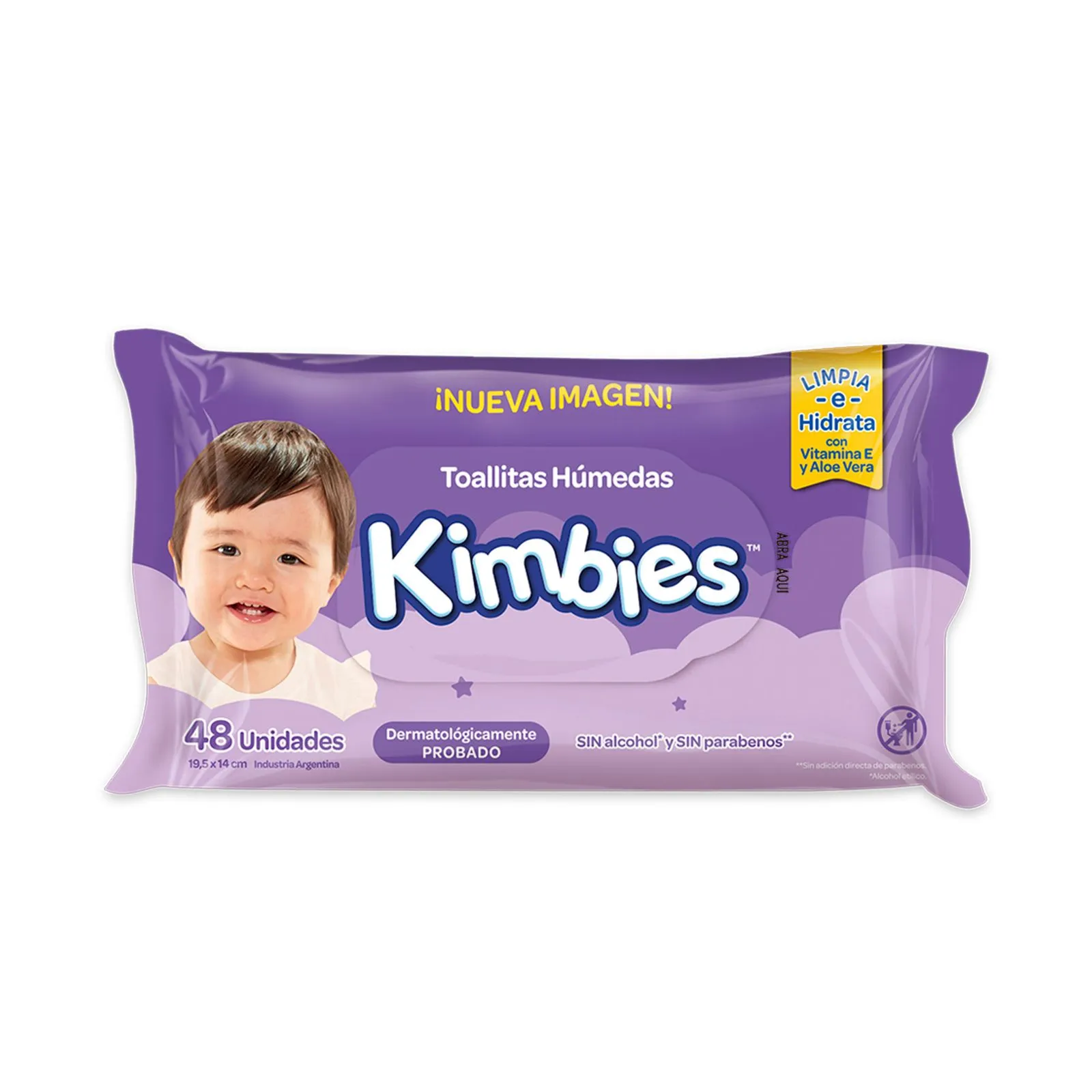 Imagen 1 de 2 de Kimbies Toallitas Húmedas Para Bebés X 48 Unidades