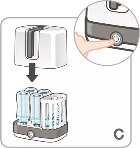 Imagen 5 de 5 de Esterilizador A Vapor De Mamaderas Nuk Eléctrico Express