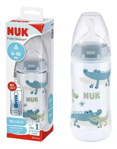 Imagen 3 de 10 de Set Mamaderas Nuk First Choice 150mL + 300mL + 2 Chupetes Signature 0 a 6 meses