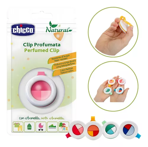 Imagen 1 de 4 de Clip Chicco Repelente De Mosquitos Para Ropa De Niños Con Citronela