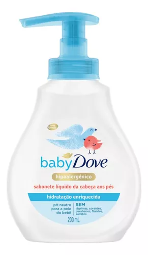 Imagen 3 de 3 de Jabón líquido Baby Dove Hidratación Enriquecida 200 mL