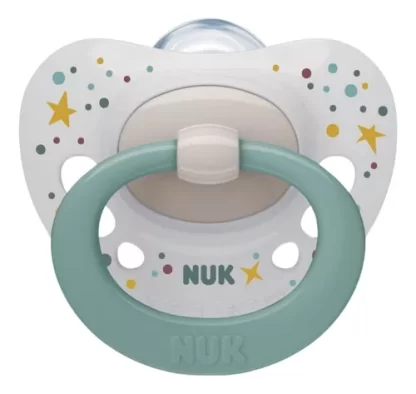 Imagen 7 de 10 de Set Mamaderas Nuk First Choice 150mL + 300mL + 2 Chupetes Signature 0 a 6 meses