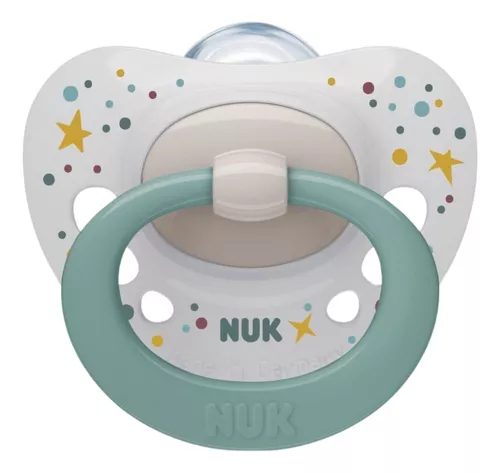 Imagen 7 de 10 de Set Mamaderas Nuk First Choice 150mL + 300mL + 2 Chupetes Signature 0 a 6 meses