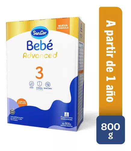 Imagen 2 de 2 de Leche en polvo Sancor Bebé Advanced 3 x 800gr