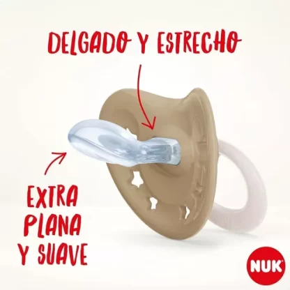Imagen 9 de 10 de Set Mamaderas Nuk First Choice 150mL + 300mL + 2 Chupetes Signature 0 a 6 meses