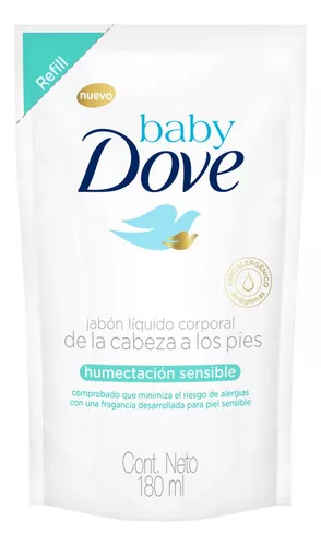 Imagen 3 de 5 de Repuesto Jabón Líquido Baby Dove Humectación Sensible 180 mL