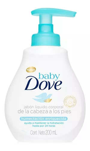 Imagen 2 de 3 de Jabón líquido Baby Dove Hidratación Enriquecida 200 mL