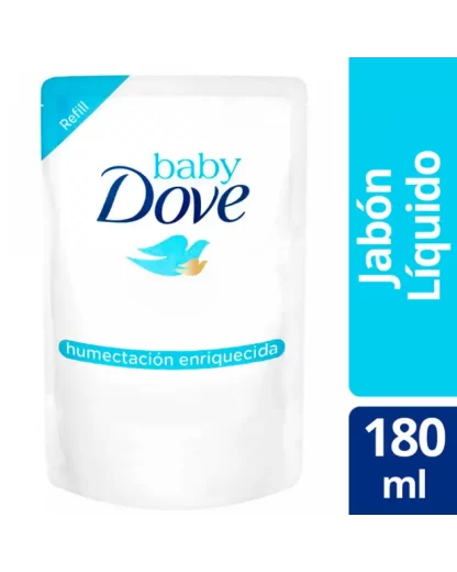 Imagen 2 de 4 de Dove Baby Jabon Liquido Humectacion Enriquecida 180ml