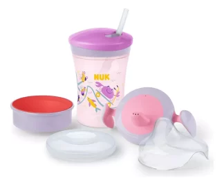 Nuk Set Vasos Evolution Cup 3 En 1 Con Tapas Intercambiables