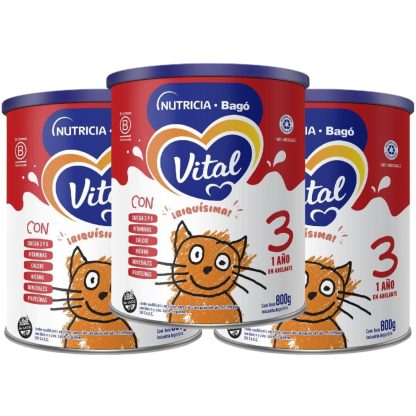 Imagen 1 de 4 de Combo x3 Leche En Polvo Vital 3 lata 800gr