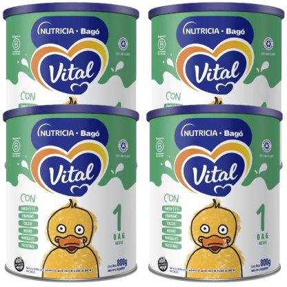 Imagen 1 de 5 de Combo x4 Leche En Polvo Vital 1 lata 800gr