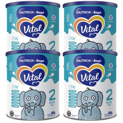 Imagen 1 de 5 de Combo x4 Leche En Polvo Vital 2 lata 800gr